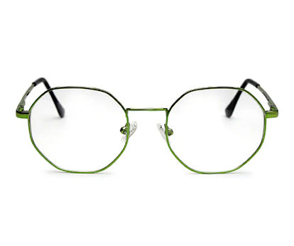 Stylish Hexagon Green Spectacles