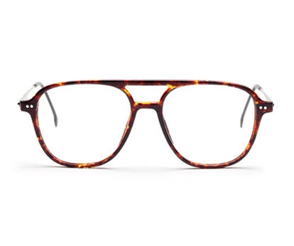 Brown Tort Full-Rim Square Eyeglasses for Men