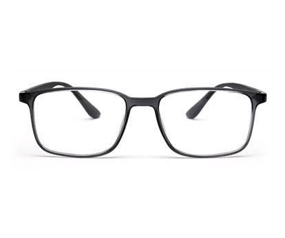 Grey Glossy YourSpex Flex Rectangle Eyeglass for Men
