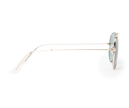 Golden Aviator Style full Rim Metal Sunglasses