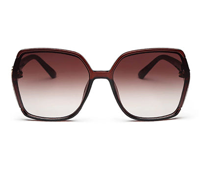 Brown Irregular Shaped UV Sunglass for Women
