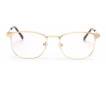 GOLDEN CLUBMASTER EYEGLASSES WITH TORT TEMPLE