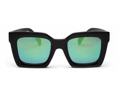 Thick Square Green Mirror Sunglass