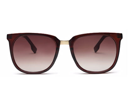 Gradient Dark Brown Wayfarer UV 400 Sunglass for Women