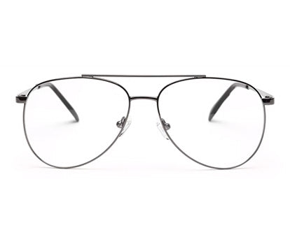 METALLIC GREY AVIATOR UNISEX GLASSES