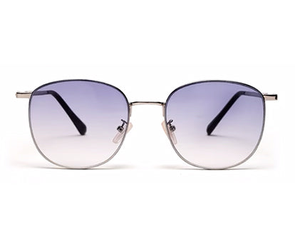 Gradual Grey Blue Oval Shaped UV Sunglass