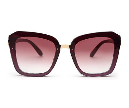 Wine Square Shaped UV 400 Sunglass for Women