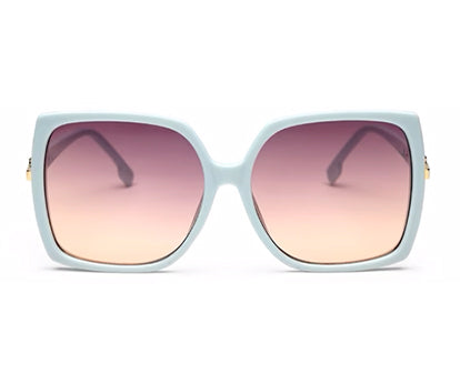 Light Blue Square UV Sunglass for Women