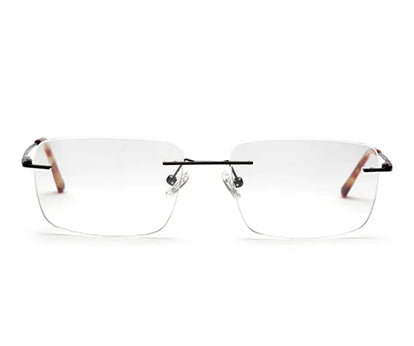 Rimless Metallic Rectangle Spectacles