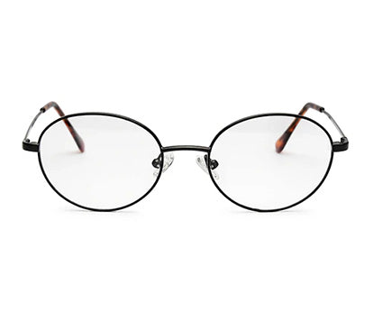 Sleek Designed Oval Black Spectacles