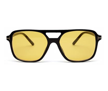 Yellow Retro Vintage Pilot UV400 Protected Sunglass for Men