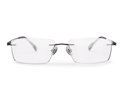 Zenith Titanium Silver RImless Glasses for Men