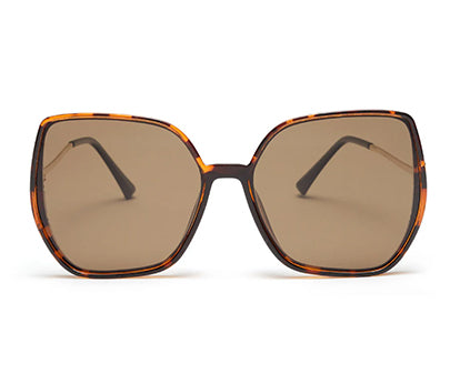 Tort Brown Large Square UV Protection Sunglasses for Women