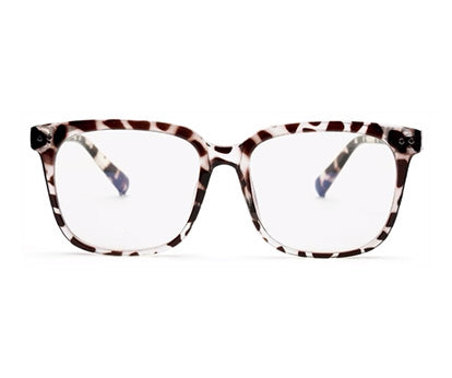 Snow Leopard Large Square Eyeglasses for Women