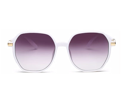 White Oval UV Sunglass for Women