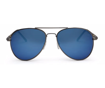 Blue Mirrored 400 UV Protected Aviator Sunglasses For Men & Women