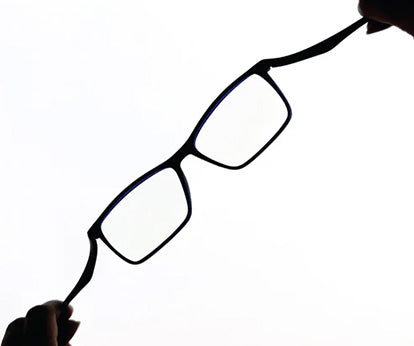 Black Matte YourSpex Flex Rectangle Eyeglass for Men