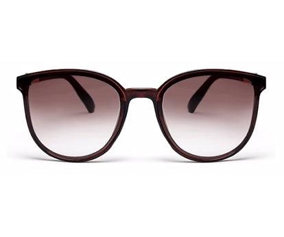 Dark Brown Oval Shaped UV Sunglass