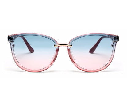 Gradual Blue Pink Cateye Style UV Sunglass for Women