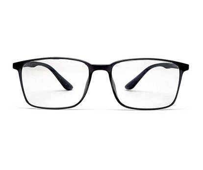 Black Glossy/Matte YourSpex Flex Rectangle Eyeglass for Men