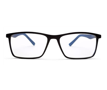Black Matte Rectangle YourSpex Flex Eyeglasses for Men