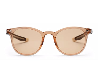 ROUND PEACH UNISEX SUNGLASSES FOR KIDS WITH BROWN TEMPLE