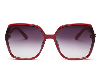 Red Irregular Shaped UV 400 Polarised Sunglass for Women