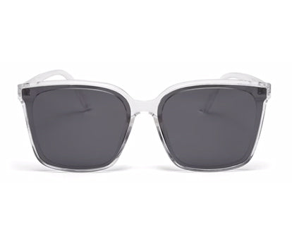 Transparent Black Large Wayfarer UV Protection Sunglass for Women