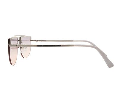 Gradual Grey Brown Half Oval UV Sunglass