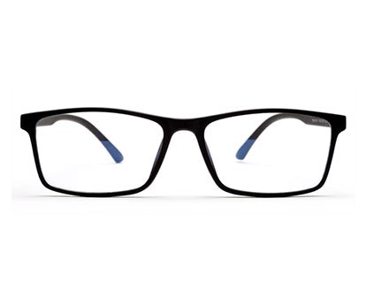 Black Matte Rectangle YourSpex Flex Eyeglasses for Men