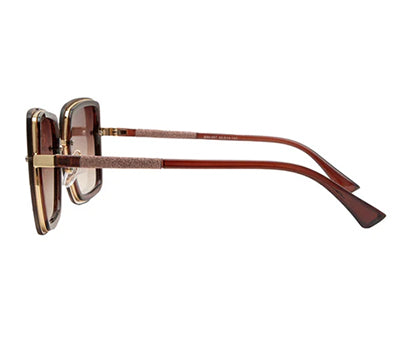 Gradual Brown Square Shaped UV Sunglass