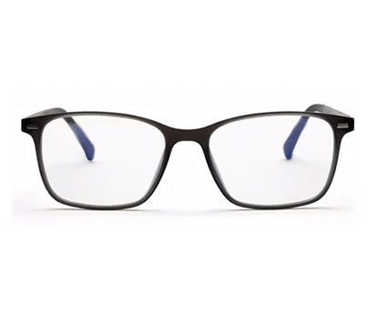 Black Matte Rectangle Clip-On Eyeglasses for Men and Women