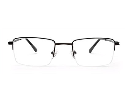 HALF RIM METALLIC GREY EYEGLASS FOR MEN