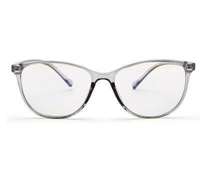 Transparent Grey Cateye Eyeglasses for Women