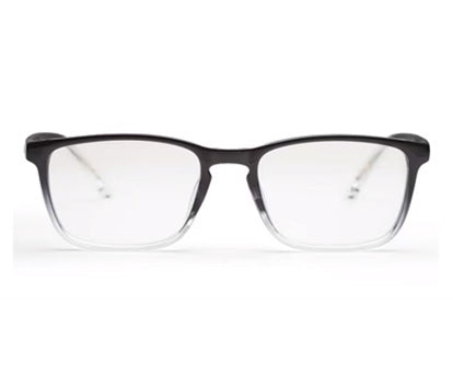 Transparent Black Gradient Rectangle Eyeglasses for Men
