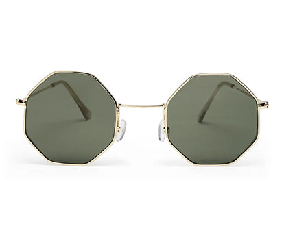 Green Hexagon Unisex UV Protected Sunglass
