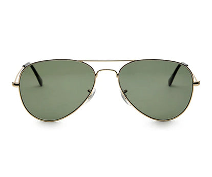 GoldPilot Aviator Green Lens Classic Shade Sunglasses