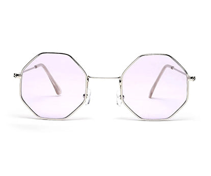 Purple Hexagon Unisex UV Protected Sunglass for Men & Women