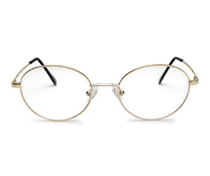 Elegant Oval Gold Spectacles