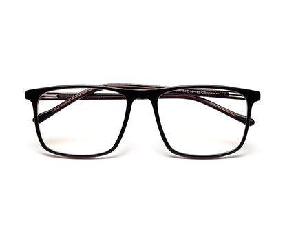 Brown Black Square Shaped Acetate Eyeglasses Frames for Men