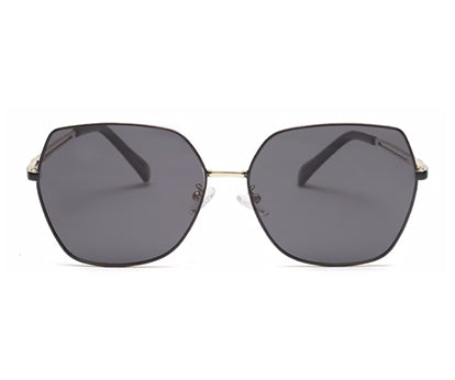 Black Large Round UV Protection Sunglass for Women