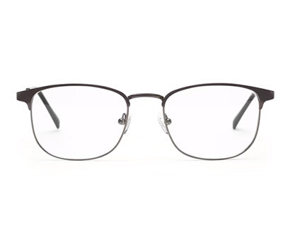 METALLIC GREY UNISEX CLUBMASTER EYEGLASSES