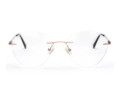 Rimless Rose Gold Spectacle Frames