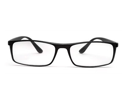 Black Glossy YourSpex Flex Rectangle Eyeglass for Men