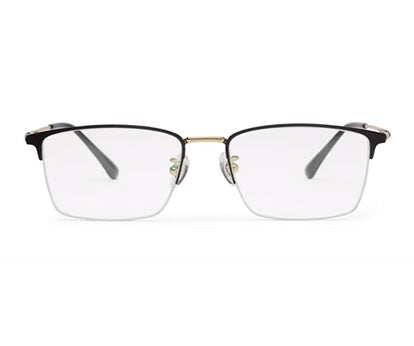 ZENITH TITANIUM GOLDEN BLACK HALF RIM GLASSES FOR MEN