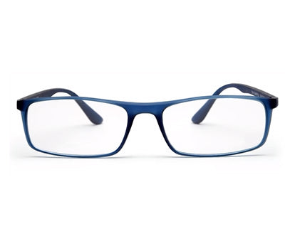 Blue Matte YourSpex Flex Rectangle Eyeglass for Men
