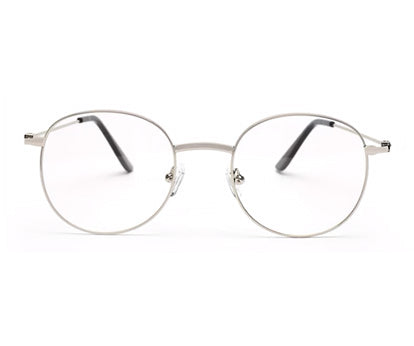 SILVER UNISEX OVAL GLASSES