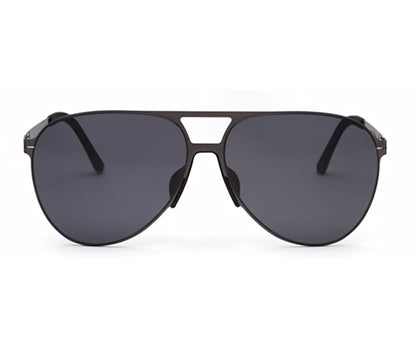 Zenith UV400 Titanium Unisex Large Aviator Polarized Sunglasses for Men and Women