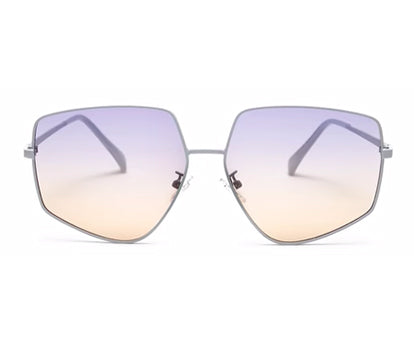 Gradient Purple Irregular Shaped UV Protection Sunglass for Women