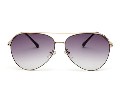 Golden Gradient Purple Aviator Sunglass for Men and Women